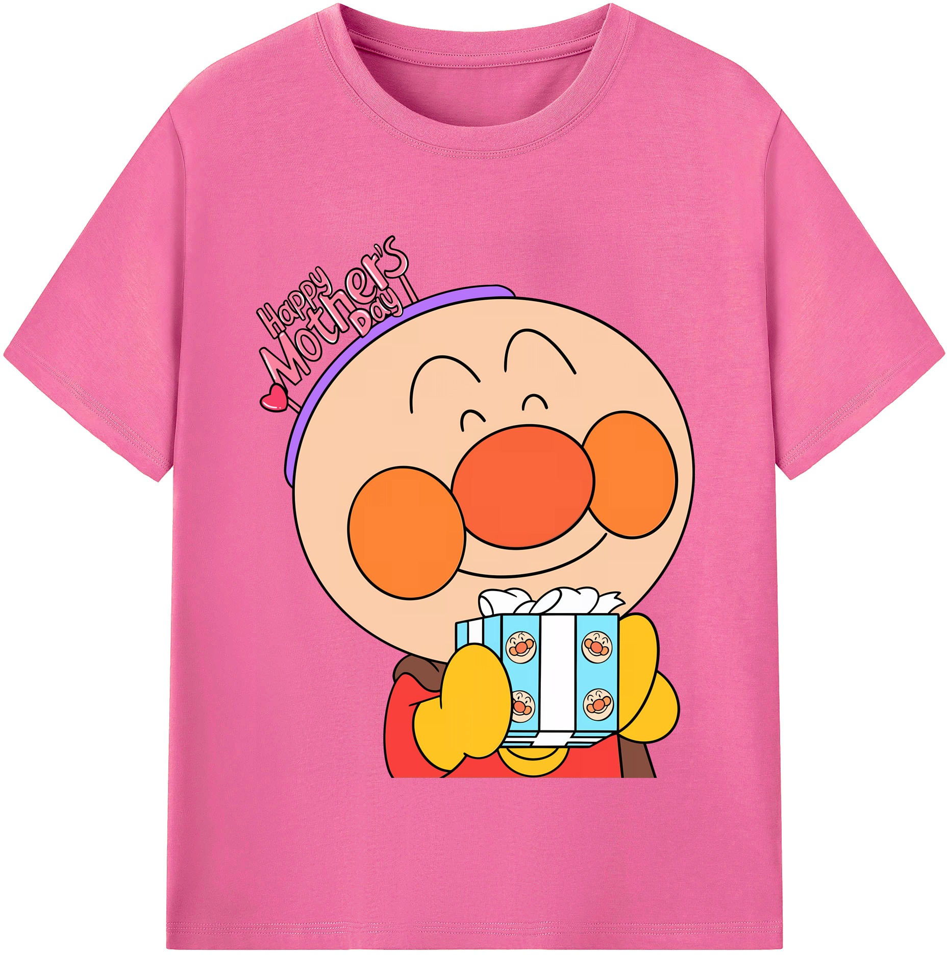 （画像用） アンパンマン Anpanman レディースカジュアルプリントTシャツ（綿100％）